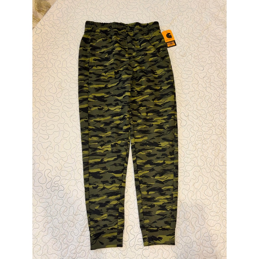 Carhartt Boys Green Camo Joggers Medium 10-12 Sweatpants